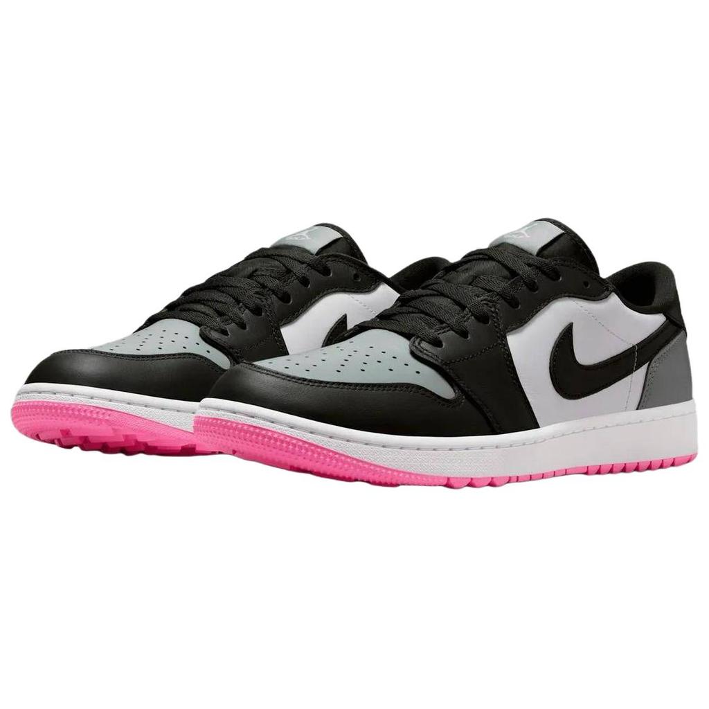 Кроссовки Air Jordan 1 Low Golf с шипами Белые Светлый пемзовый Унисекс Розово-светящиеся Секвойя DD9315-119