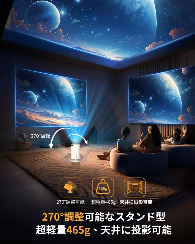 Маленький проектор, потолочный проектор для дома, 16000LM, высокий домашний зум, 5GWIFI, Bluetooth, Hi-Fi, цифровой трапецеидальный искажений, близкая дистанция, совместимый с японским языком