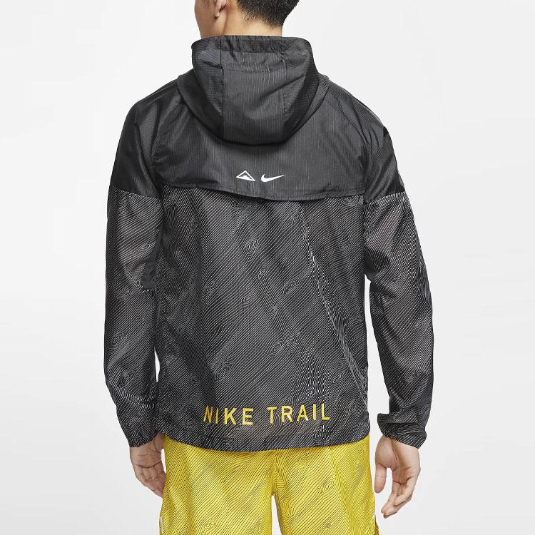 Nike Мужская куртка для трейлраннинга с капюшоном Windrunner Черный CQ7962-010
