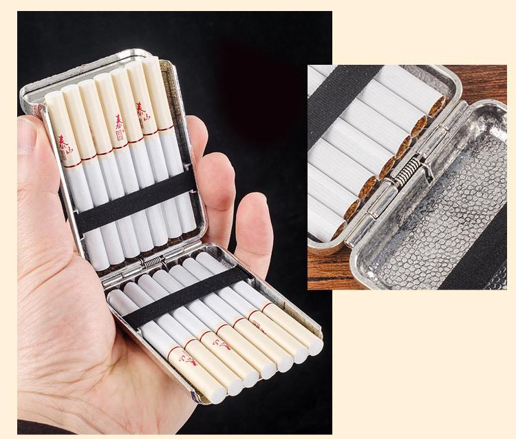 14-Count Triple-Fold Cigarette Case - Peaky Blinders Style, Metal, Creative, Portable, King-Size, Shelby Inspired.