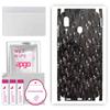 apgo Protective Skin Sticker for the Back+sides Compatible with Samsung Galaxy A20, Full Wrap Film, Foil, Vinyl - Pattern Carbon Black Pixel