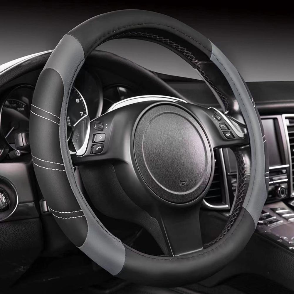Универсальный чехол на руль автомобиля 14,5-15 дюймов из микрофибры, мягкая противоскользящая защита рулевого колеса, автомобильные аксессуары