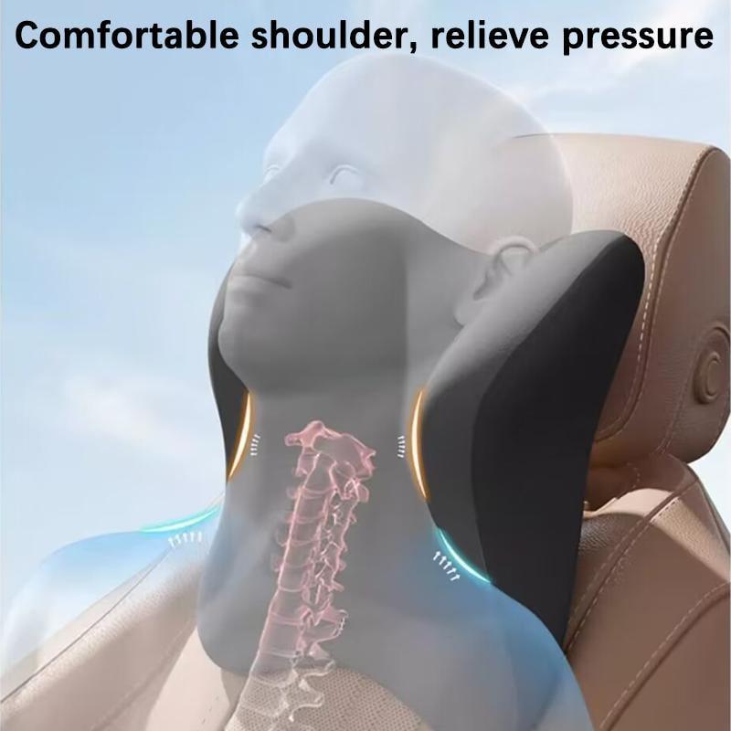 Memory Foam Car Universal Headrest Lumbar Cushion Back Cushion Lumbar Pillow Car Comfort Neck Pillow Car General Accessories