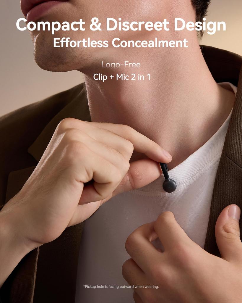 Hollyland Lark M2S Wireless Microphone, 48kHz/24bit HD Audio, 300m Range, 30H Battery, Noise Cancellation, USB-C/3.5mm for Camera Phone Vlog