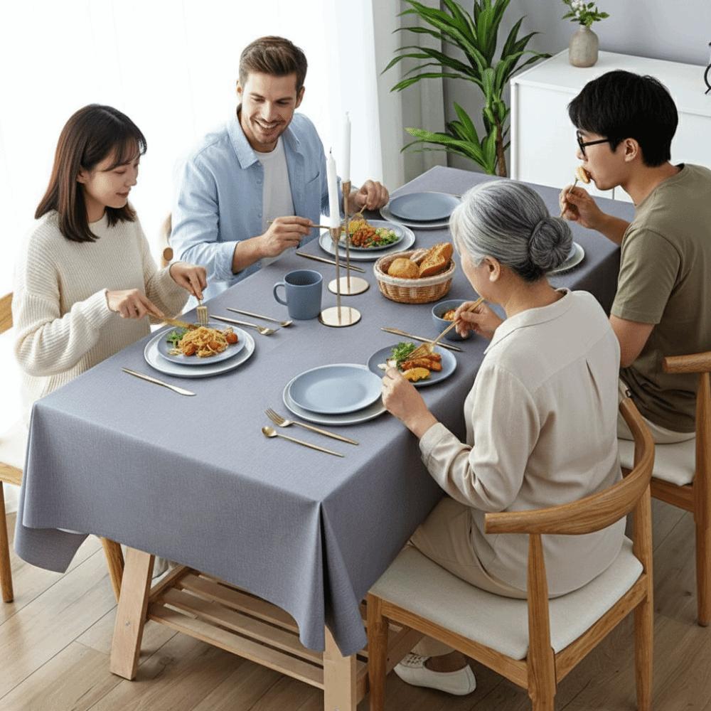 Simple PVC Tablecloth Oil Resistant Square Table Cover Waterproof Tablecloth Home Decor