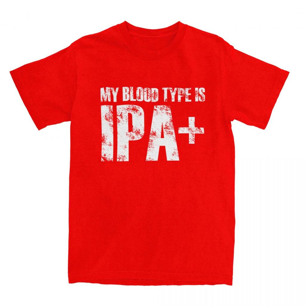Мужская и женская футболка с надписью «My Blood Type Is Ipa Merch» для любителей крафтового пива, винтажные футболки из 100% хлопка с графическим принтом