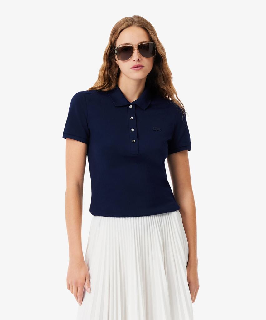 LACOSTE Женская облегающая мини-футболка-поло из пике Pf5462-56G 166