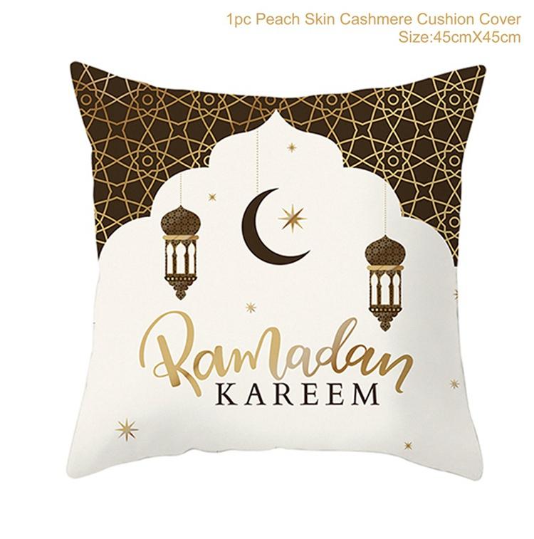 45x45cm EID Cushion Cover Ramadan Decoration For Home Eid Mubarak Islamic Muslim Party Eid al-Fitr Ramadan Kareem Eid AL Adha