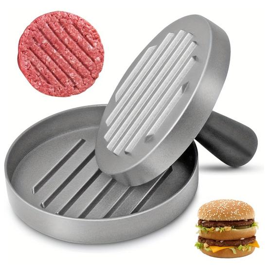 Hamburger Press 4.5" Non-Stick Patty Maker with 100 Wax Papers Heavy Duty Meatball Press for BBQ Veggie Burgers