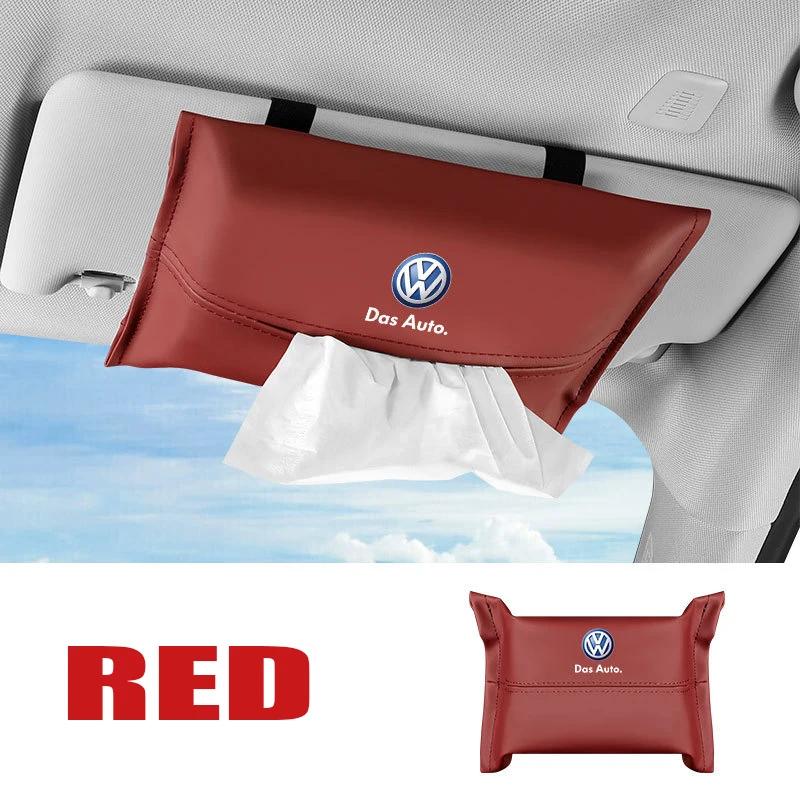 Для VOLKSWAGEN VW Автомобильная сумка-органайзер для салфеток на козырек, в подлокотник для Volkswagen Rline Passat Santana Touareg Tiguan Golf Bora Beet