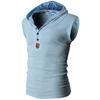 Men's Summer Sleeveless Hooded Vest - Korean Style Fitness Stretch Waistcoat