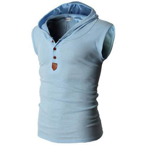 Men's Summer Sleeveless Hooded Vest - Korean Style Fitness Stretch Waistcoat