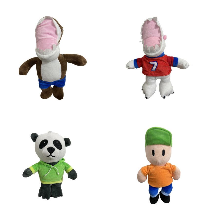 New Arrival Wobbly Fellow Plush Toy Cute Cartoon Doll Green Hat Panda Hippo Dragon Stuffed Animal