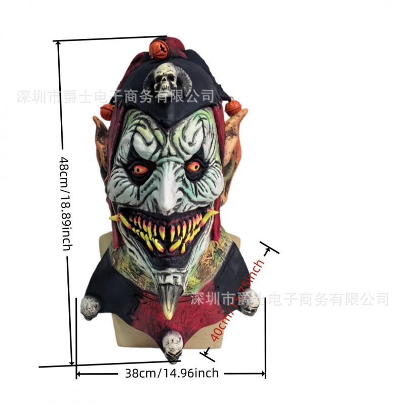 25th Halloween Funny Clown Mask Jingle Bell Cosplay