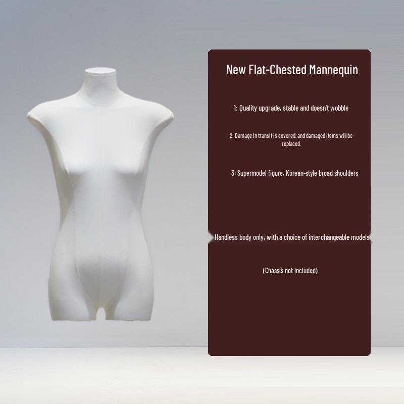 Манекен женский с плоским телом в корейском стиле и широкими плечами для демонстрации женской одежды