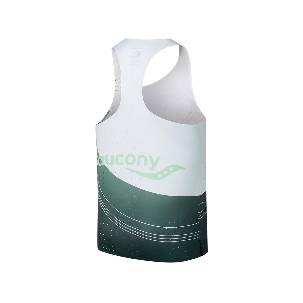 SAUCONY Running Training Series Fashion Minimalist Comfortable Pullover Vest Peacock Green Gradient Print Unisex Vests SA2259TK02T-PR214