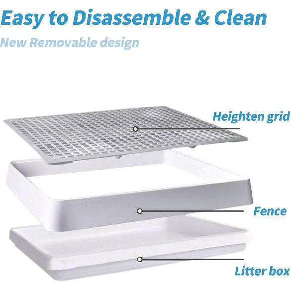 PODOO Большая клетка-лоток для кроликов, тренировочный лоток-клетка для морских свинок с туалетным поддоном, идеально подходит для крыс, хорьков, кроликов, мелких и средних животных (Средняя)