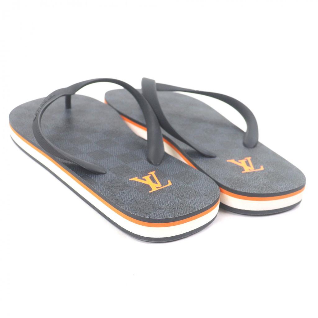 Great LOUIS VUITTON Beach sandal LV Molitor Line Damier logo thong sandals Used