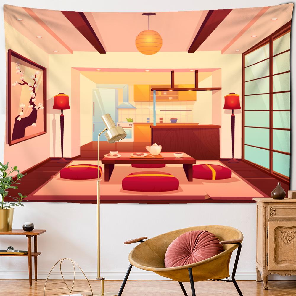 Научная фантастика картина маслом гобелен настенный богемный мультфильм хиппи психоделический ковер художественная комната домашний декор