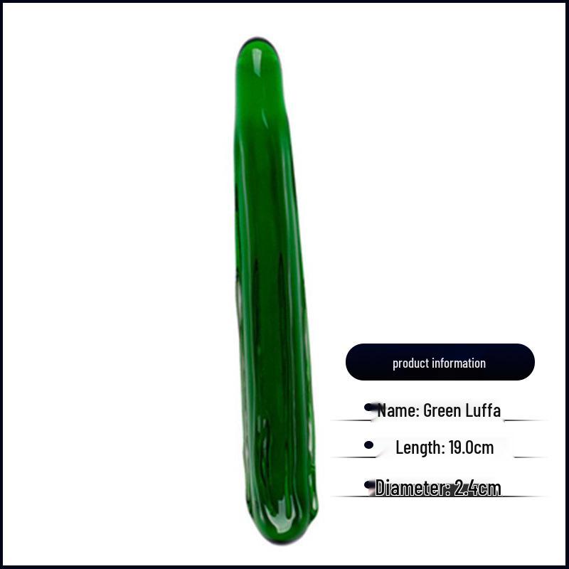 Семицветный хрустальный стеклянный дилдо-огурец для женской симуляции и эротического проникновения