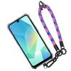 Protective Case - BOOLING - for Samsung Galaxy A16 5G/4G - Transparent Silicone - Tricolor Wrist Strap - Shockproof