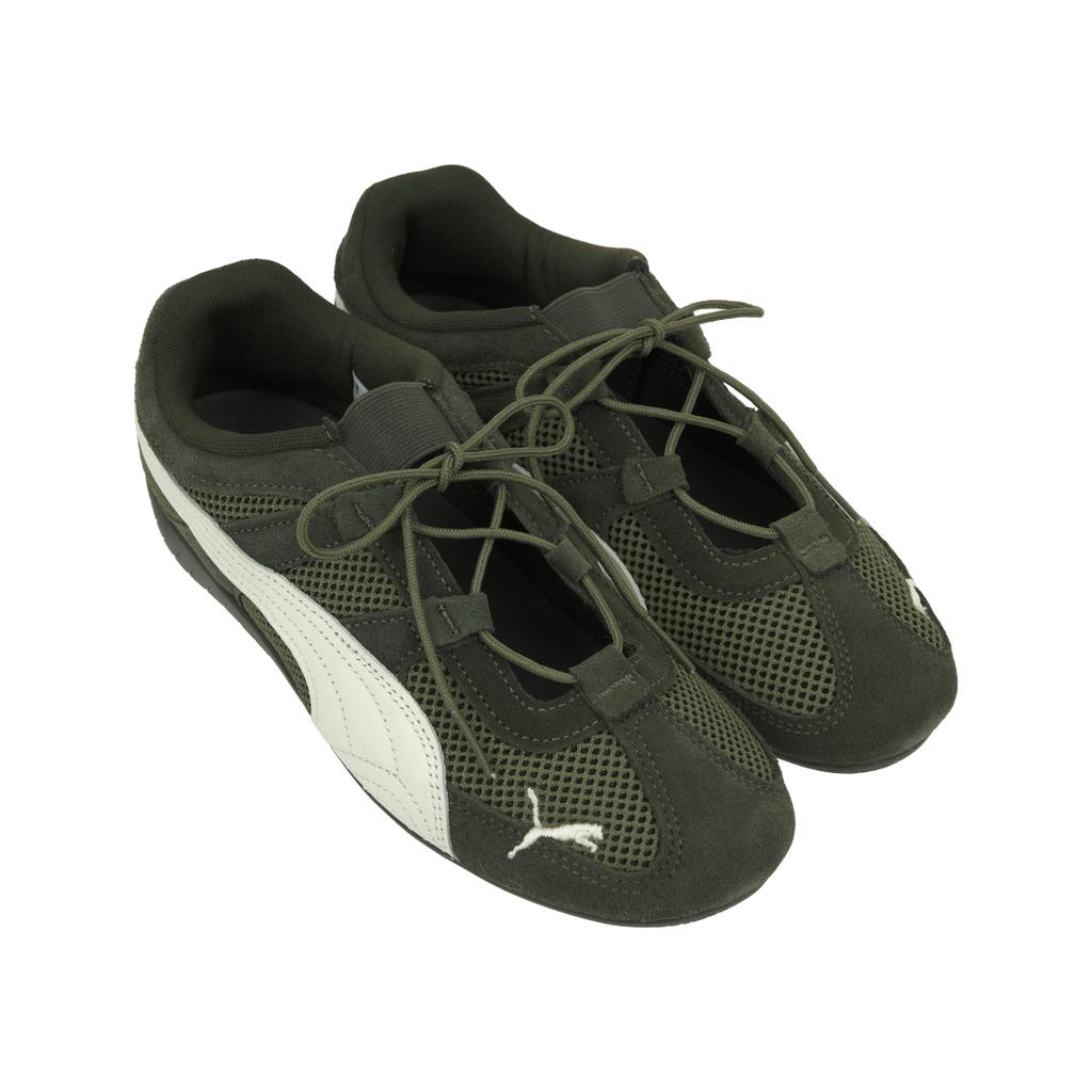 Puma Speedcat Go Темно-оливковые Женские Кроссовки Зеленые Тепло-белые 403589-07