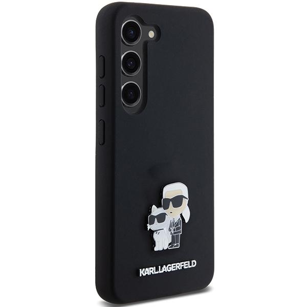 Etui do Samsung Galaxy S24 Karl Lagerfeld Karl&Choupette Metal Pin Czarny