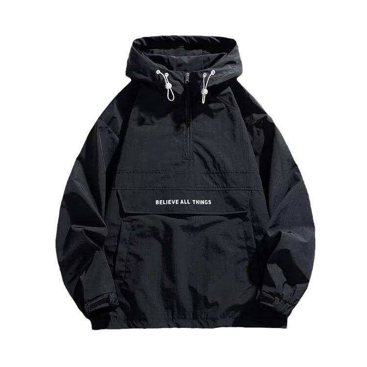 Унисекс куртка с капюшоном и множеством карманов: Горный стиль Весна и Осень, Функциональный Альпинизм на Открытом Воздухе, Модный Американский Бренд.