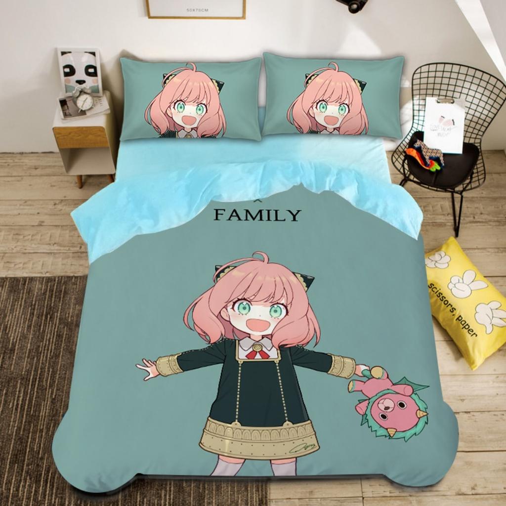 Spy X Family Anya Duvet CoverAnime Spy Family Bedding CollectionBoys Girls Twin Queen Size Quilt Cover With Pillowcase