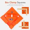 4PCS Woodworking Box Clamps Squares 90 Degree Right Angle Adjustable Stainless Steel Corner Clamping Tool Orange Corner Clamps