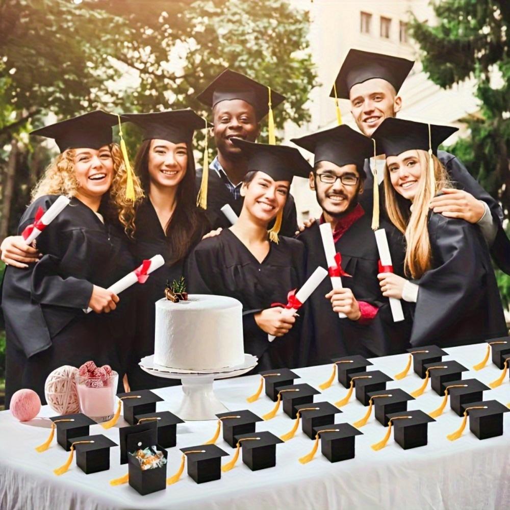 25 шт. коробка конфет креативная шляпа выпускника подарок коробка сахара шоколад с кисточкой коробка конфет выпускной украшение вечеринка памятная подарочная коробка