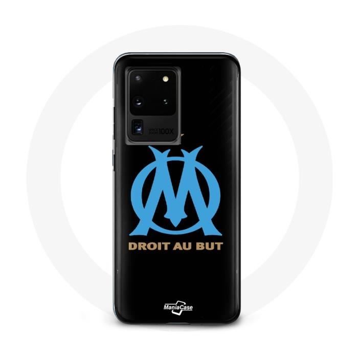 Coque - Olympique de Marseille - Samsung Galaxy S20 Ultra - Logo - Noir - Rigide