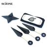 Scione Anime Cartoon Kunai Set Shuriken Headband Cartoon Anime Cosplay Plastic Props Ninja Weapon Gifts
