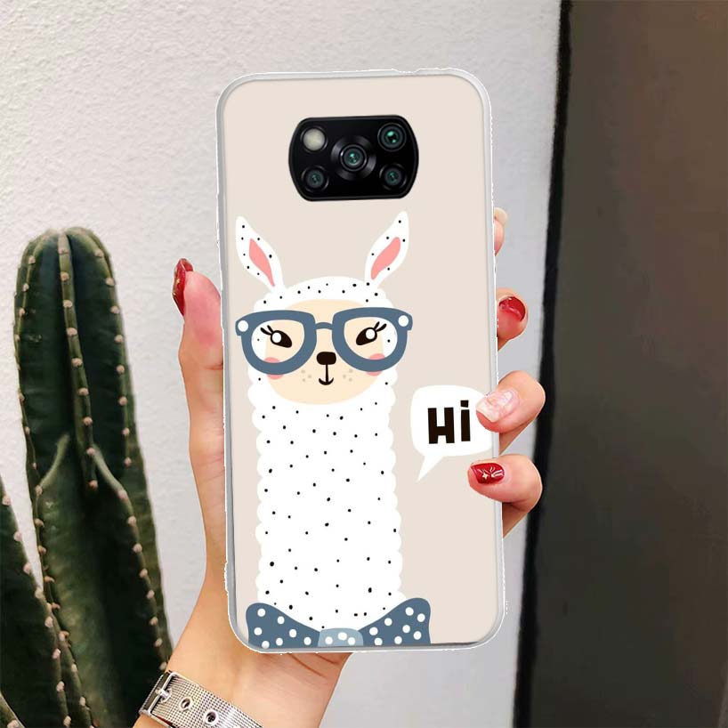 Лама Лама Альпаки Для Xiaomi Poco X6 X3 Nfc X5 X4 F6 F5 Pro Чехол для телефона X7 F4 Gt F3 F2 F1 M5S M4 M3 5G Fundas Coque