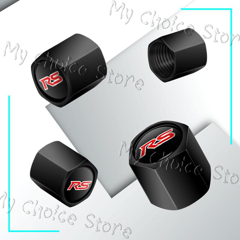 4Pcs/Set RS Logo Emblem Car Wheel Tire Valve Cap Tyre Rim Stem Airdust Waterproof Cover For Chevrolet jm2 Captiva Lacetti Aveo Cruze