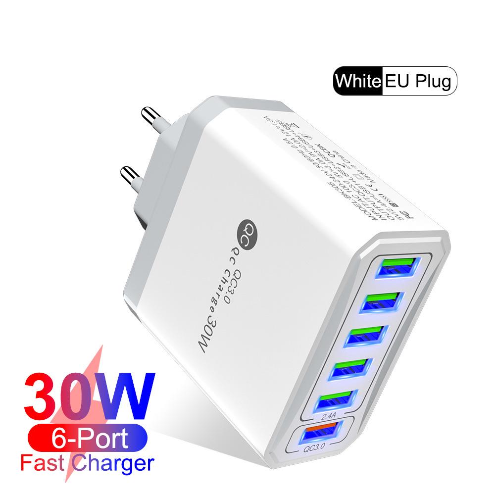 Быстрое зарядное устройство GaN с двумя портами PD65W для компьютеров и планшетов - Стандарт ЕС