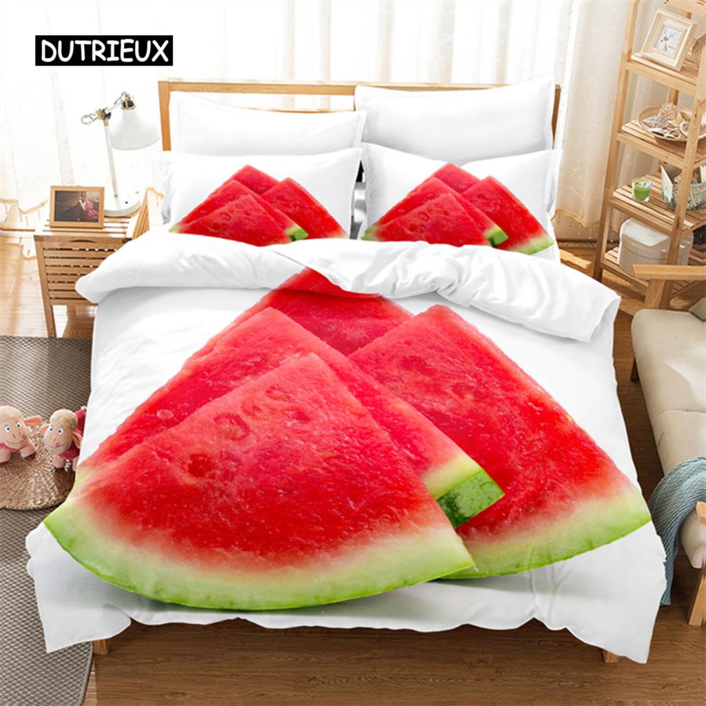 Комплект постельного белья Summer Fruit Queen, комплект постельного белья с цифровой печатью, комплект постельного белья King Size, комплект постельного белья