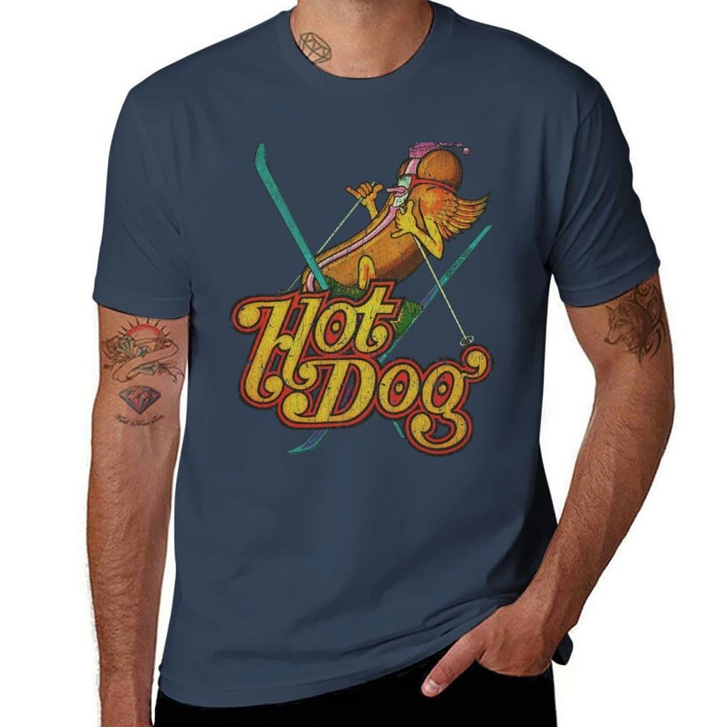Hot Dog Skier 1974 Tshirt Simple Graphic Design Tshirt