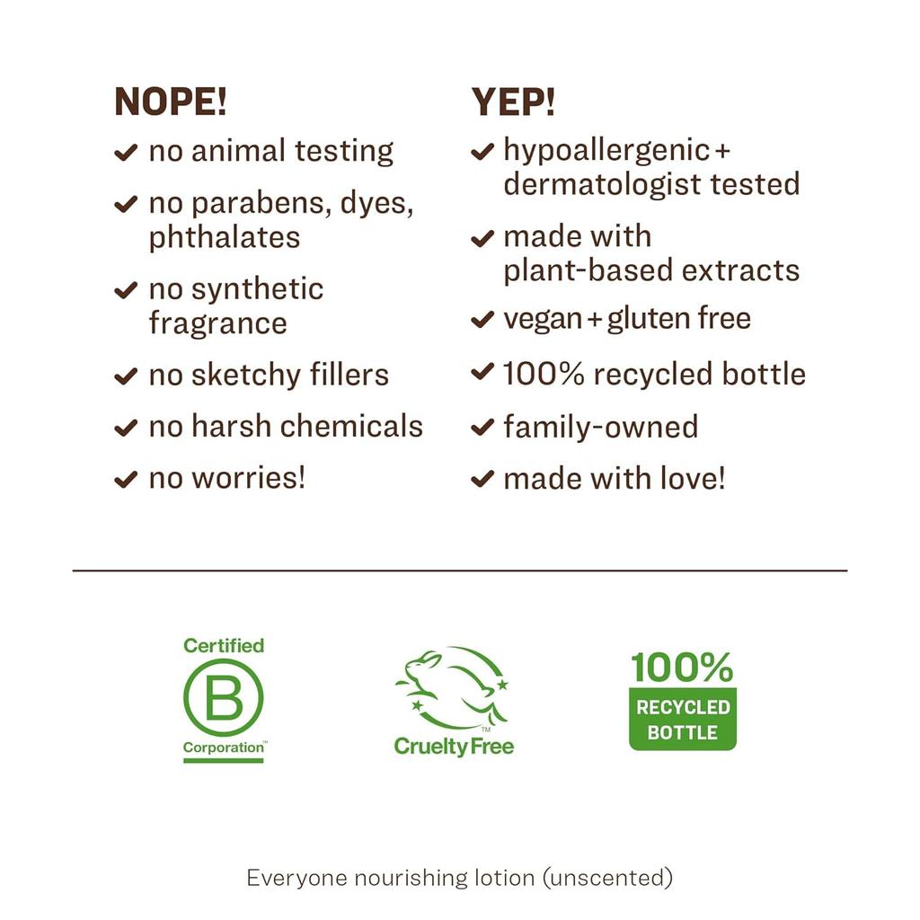 Everyone Organic Body Lotion Genuinely Imported Unscented Whole Body Large Capacity 946mL