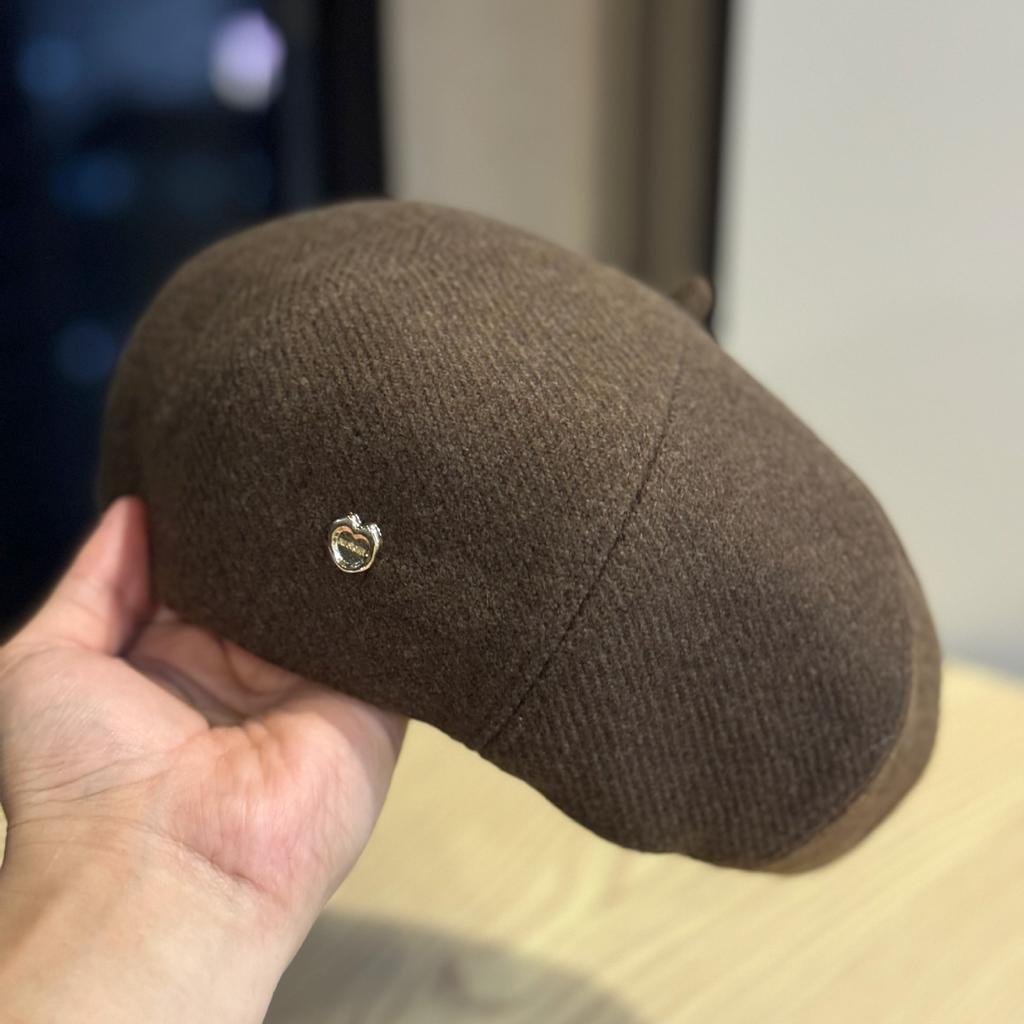 Осенний шерстяной берет женский, маленький, универсальный, повседневный, шляпа художника, в стиле ретро, британский стиль, кепка газетчика