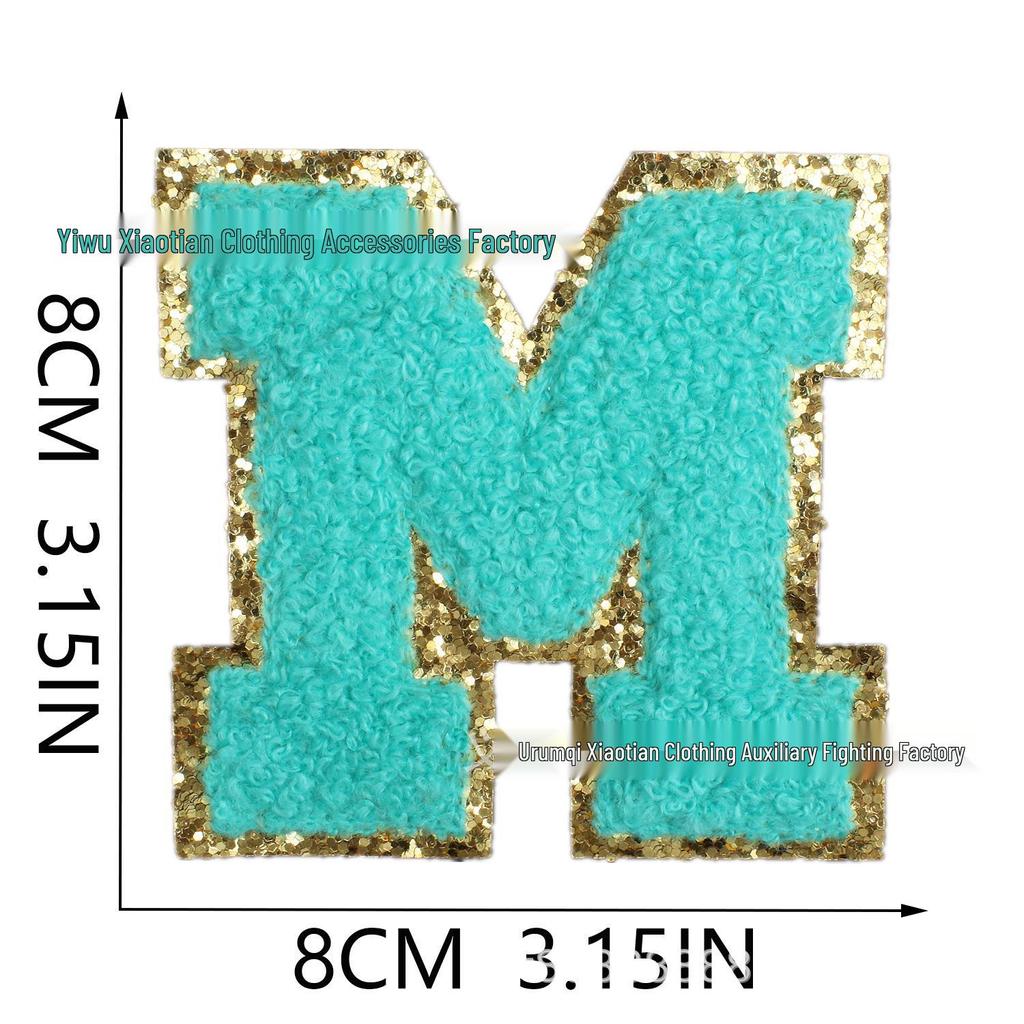 Ревущий Амазон Многоцветный Алфавит и Цифры Шенильная Вышитая Нашивка со Смайликом