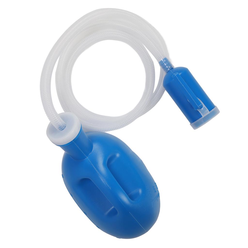 Мужской писсуар 2000 мл, бутылка для мочи большой емкости с защитой от разлива для лежачих пациентов, синий цвет