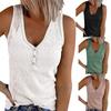 Stylish Women's Sleeveless Vest With V Neck And Ribbed Design For Summer Comfort