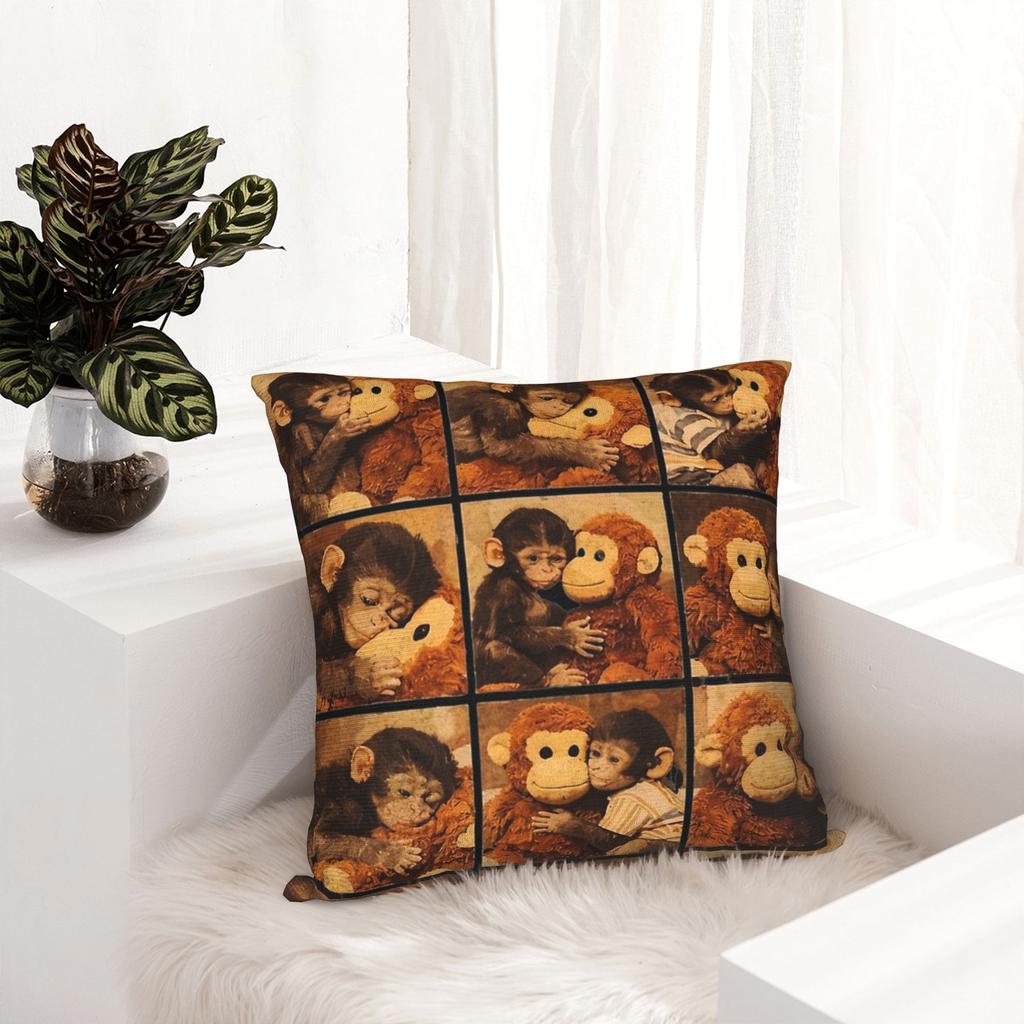 Baby Punch Monkey Lonely Pillowcase Double-Sided Printing Polyester Cushion Cover Decoration Pillow Case Cover Home Dropshipping