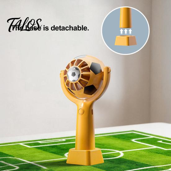 Talos Soccer Neck Fan, Portable Mini Handheld Fan with Lanyard, Football Shape Cooling for Outdoor Sports, Gift