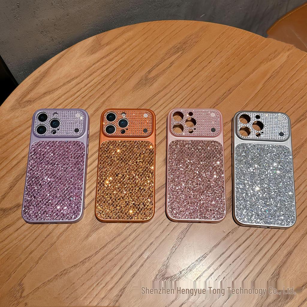 Роскошный чехол с полным покрытием бриллиантами для iPhone 17 Pro Max и iPhone 16/14