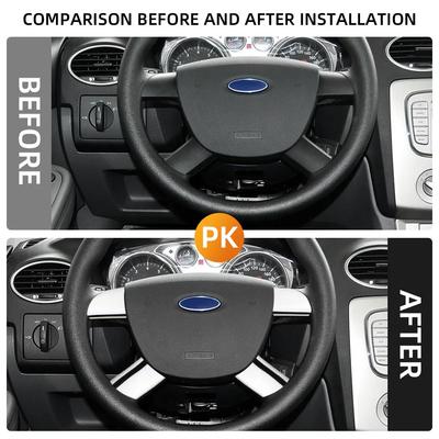 Для Ford Focus 2 MK2 Focus2 2005 - 2012 Накладка на панель рулевого колеса Декоративная накладка Наклейка для украшения интерьера Аксессуары для интерьера