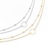 Modern Choker Necklace Women Two Layers Round Necklaces Gold Color Necklace Choker Neck Fashion Jewelry