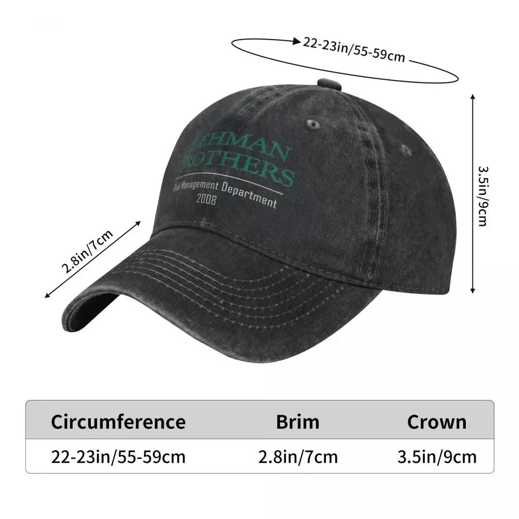 LehUnisex Brothers Risk UnisexageUnisext DepartUnisext Washed Baseball Cap Bank Logo Trucker Hat Unisex Unisex SunProof Baseball Caps