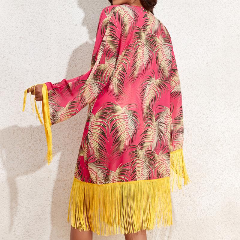 2024 European & American Three-Piece Swimsuit Set: Long Sleeve Sunscreen Cover-up Bikini for Women.